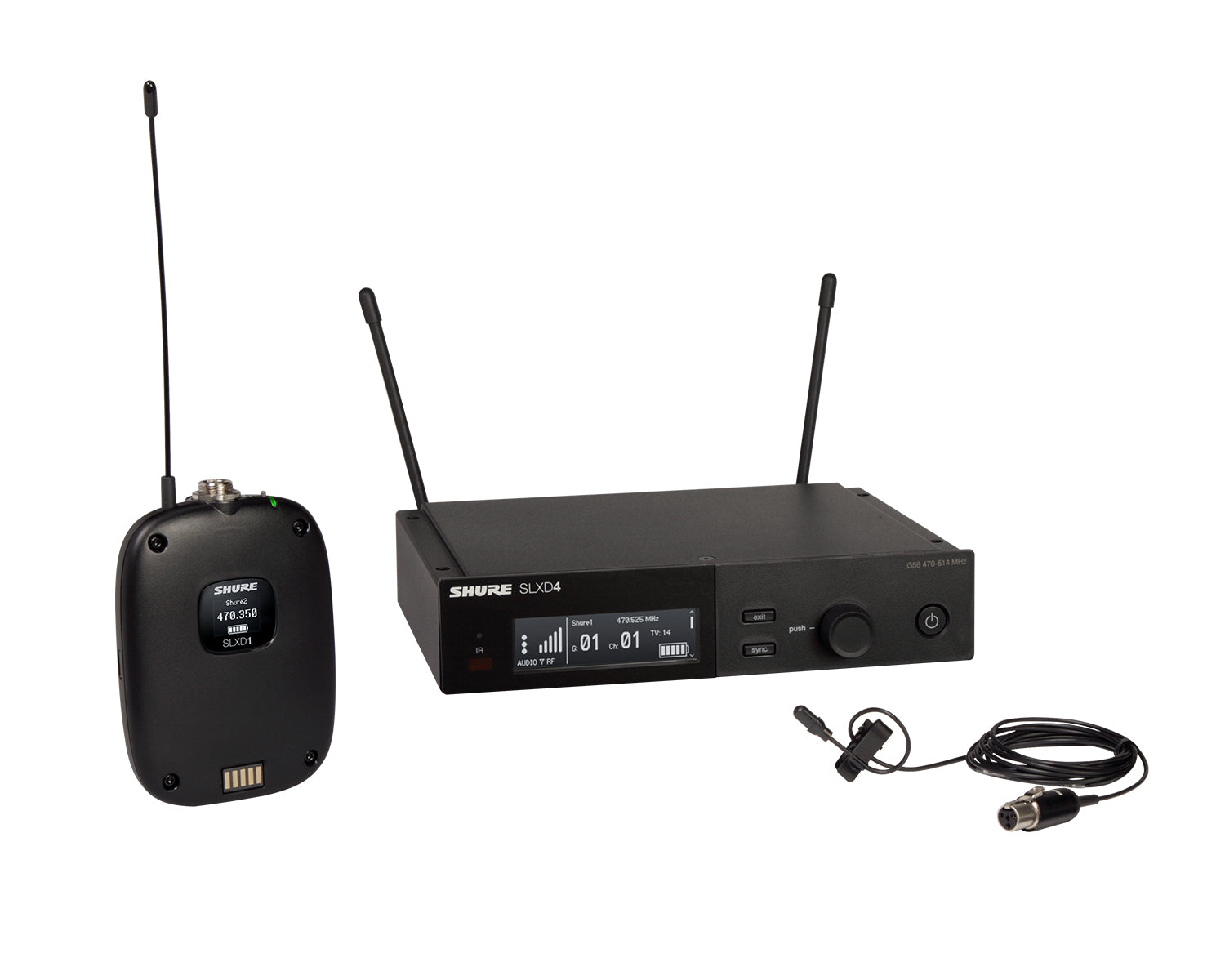 SHUSLXD14UKDL4BK59 - Shure SLXD14 or DL4 Wireless Lavalier System SLXD1 or DL4 K59 Image 1