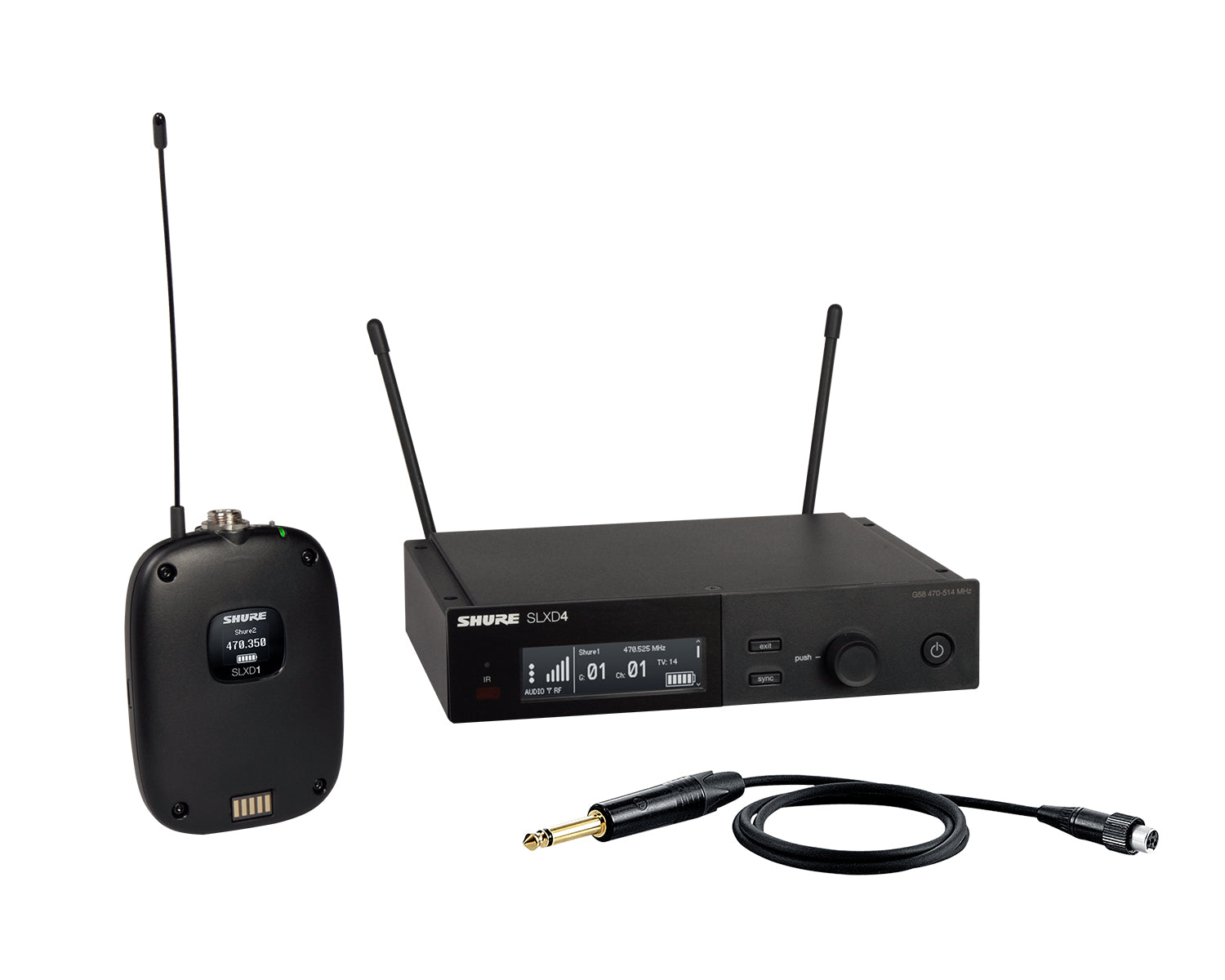 SHUSLXD14UKK59 - Shure SLXD14 Wireless Bodypack System SLXD1 or WA305 K59 Image 1