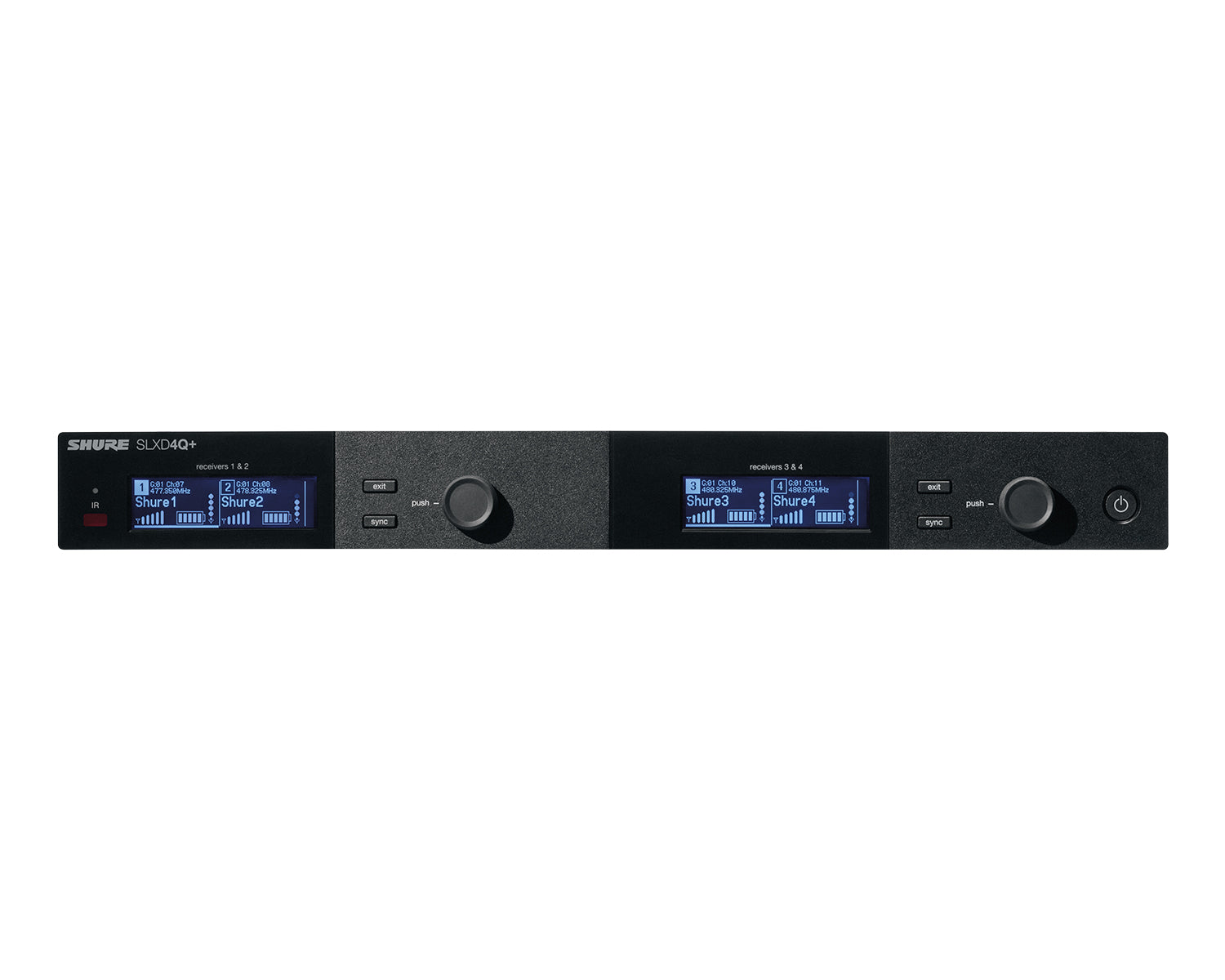 SHUSLXD4QUKK55 - Shure SLXD4Q and Quad Wireless Rack Receiver 1U K55 606 694 MHz Image 4
