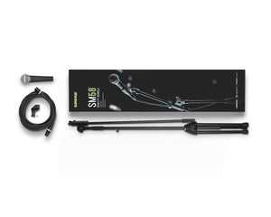 SHUSM58KMSOM - Shure SM58 KM SOM Cardioid Dynamic Microphone Bundle SM58 and Stand Image 1