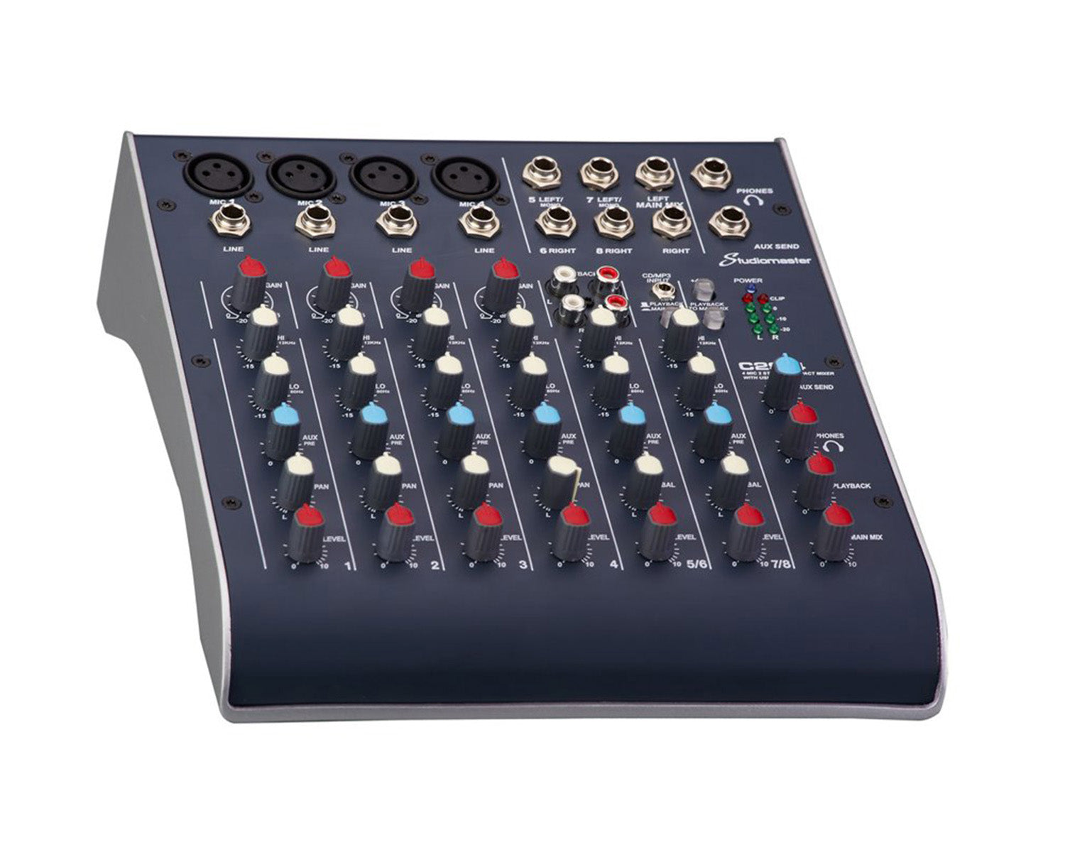 STUC24 - Studiomaster C2 4 4CH Compact Mixer 8 input or 4 Mic or 2 Stereo or 2bandEQ Image 2