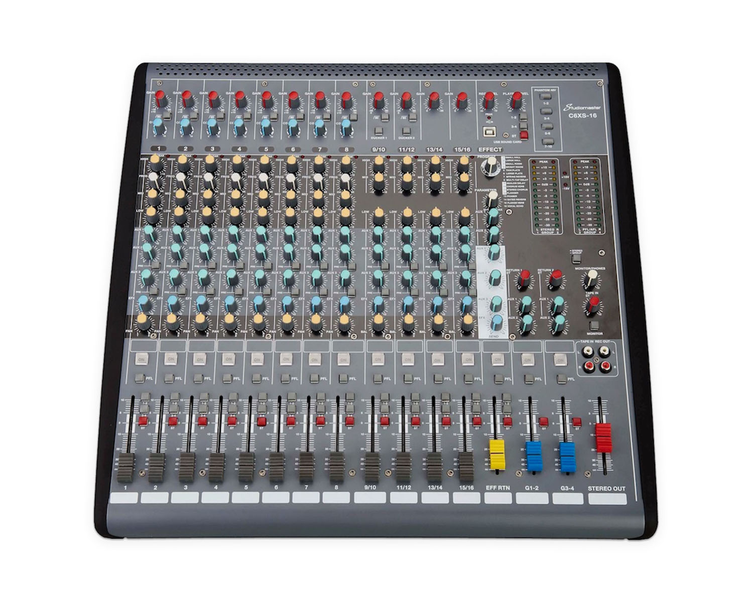 STUC6XS16 - Studiomaster C6XS 16 16CH Compact USB DSP Mixer 16in or 10Mic or 4St or 3bandEQ Image 1