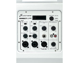 STUD121MXWH - Studiomaster DIRECT 121MX WHITE 12inch Active PA Speaker System and DSP Mixer Image 4