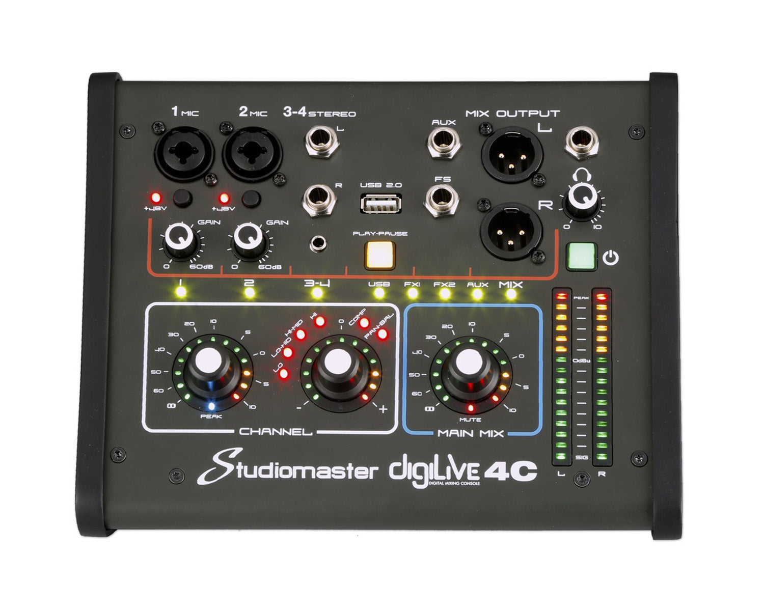 STUDIDILIVE4C - Studiomaster digiLive 4C Compact WiFi Digital Mixer 4 input or 2 Mic or 1 Stereo Image 1