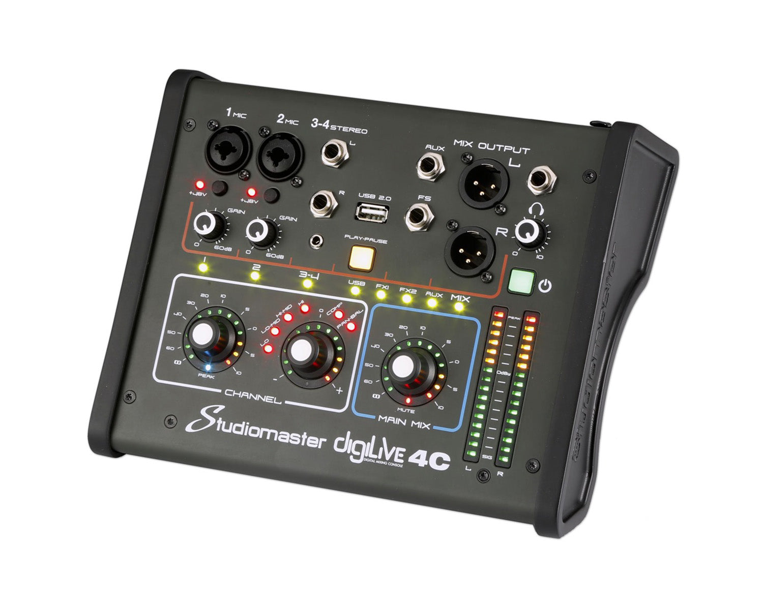 STUDIDILIVE4C - Studiomaster digiLive 4C Compact WiFi Digital Mixer 4 input or 2 Mic or 1 Stereo Image 3