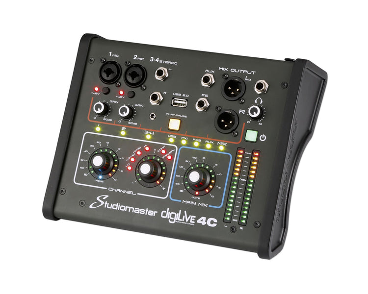 STUDIDILIVE4C - Studiomaster digiLive 4C Compact WiFi Digital Mixer 4 input or 2 Mic or 1 Stereo Image 3