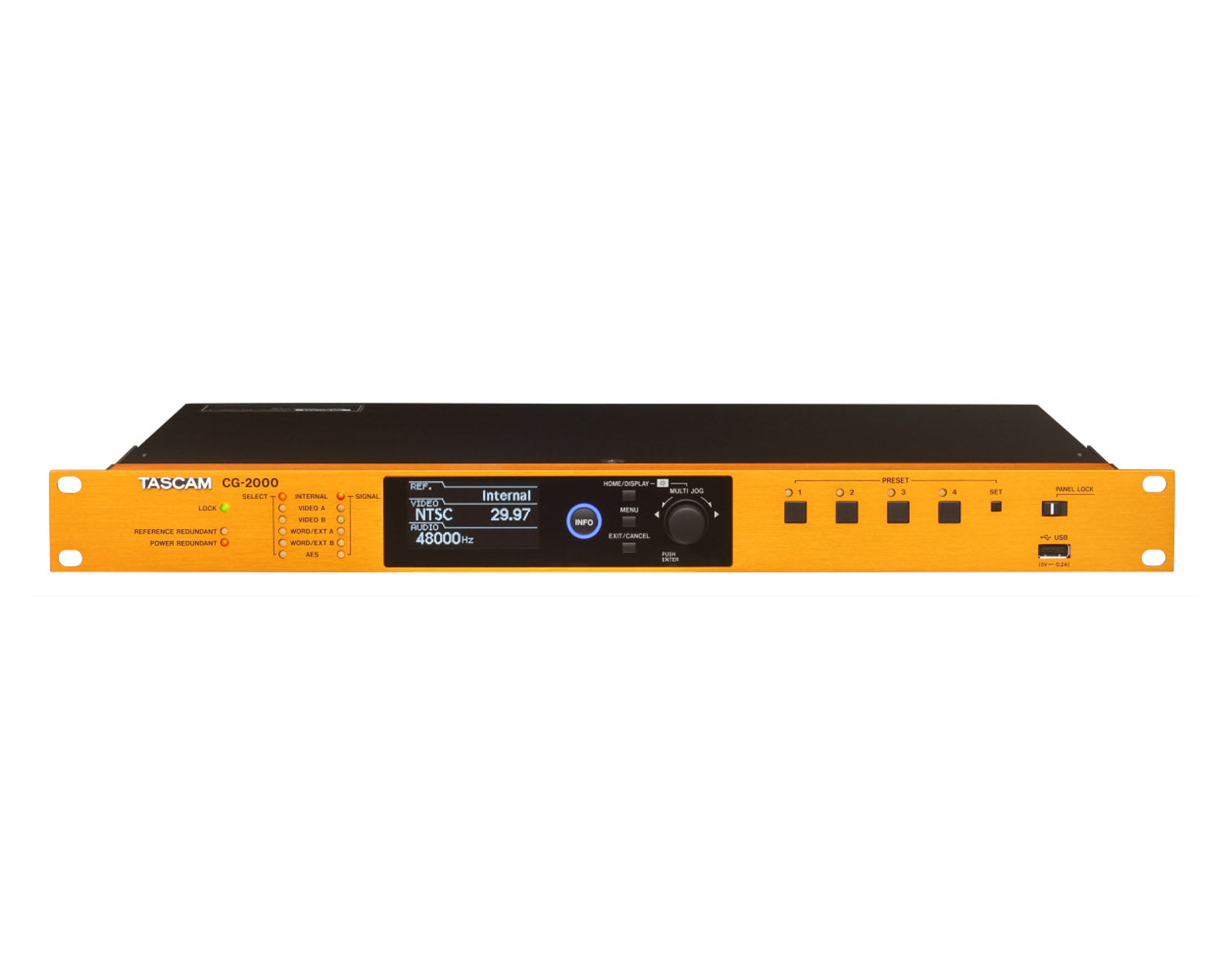 TASCG2000 - TASCAM CG 2000 Master Clock Generator with Redundant Power Supply 1U Image 1