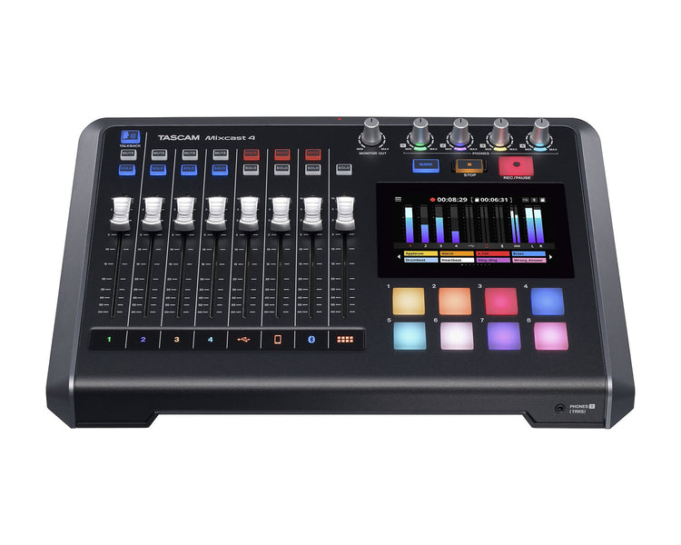 TASMIXCAST4 - TASCAM Mixcast 4 Podcast Recording Console with Recorder or USB Interface Image 2