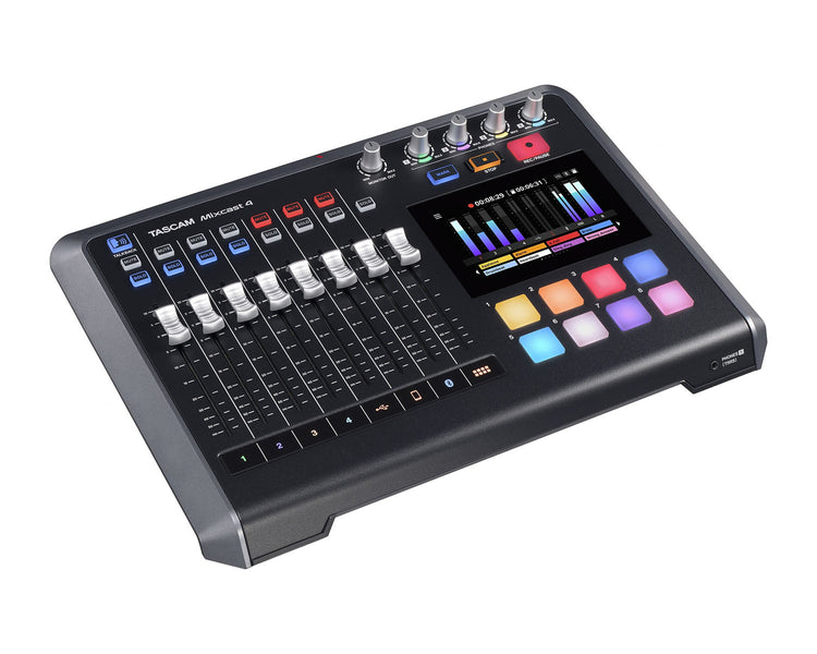 TASMIXCAST4 - TASCAM Mixcast 4 Podcast Recording Console with Recorder or USB Interface Image 3
