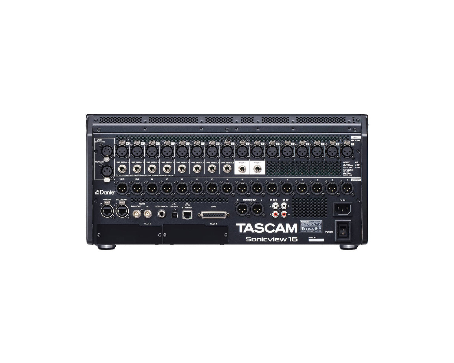 TASSONICVIEW16 - TASCAM SonicView 16 16 Channel Digital Mixing Console 44in or 24bus Dante Image 4