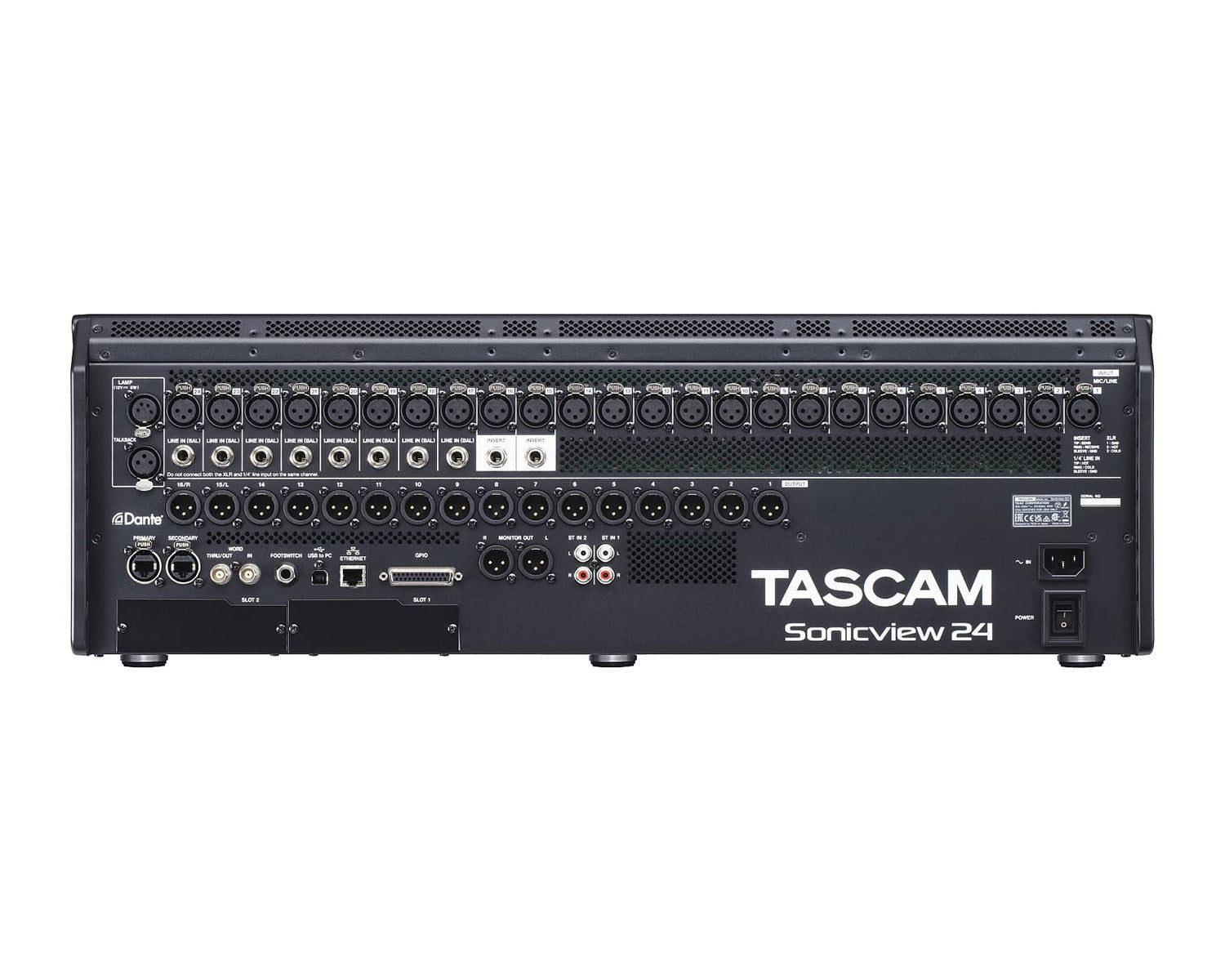 TASSONICVIEW24 - TASCAM SonicView 24 24 Channel Digital Mixing Console 44in or 24bus Dante Image 4
