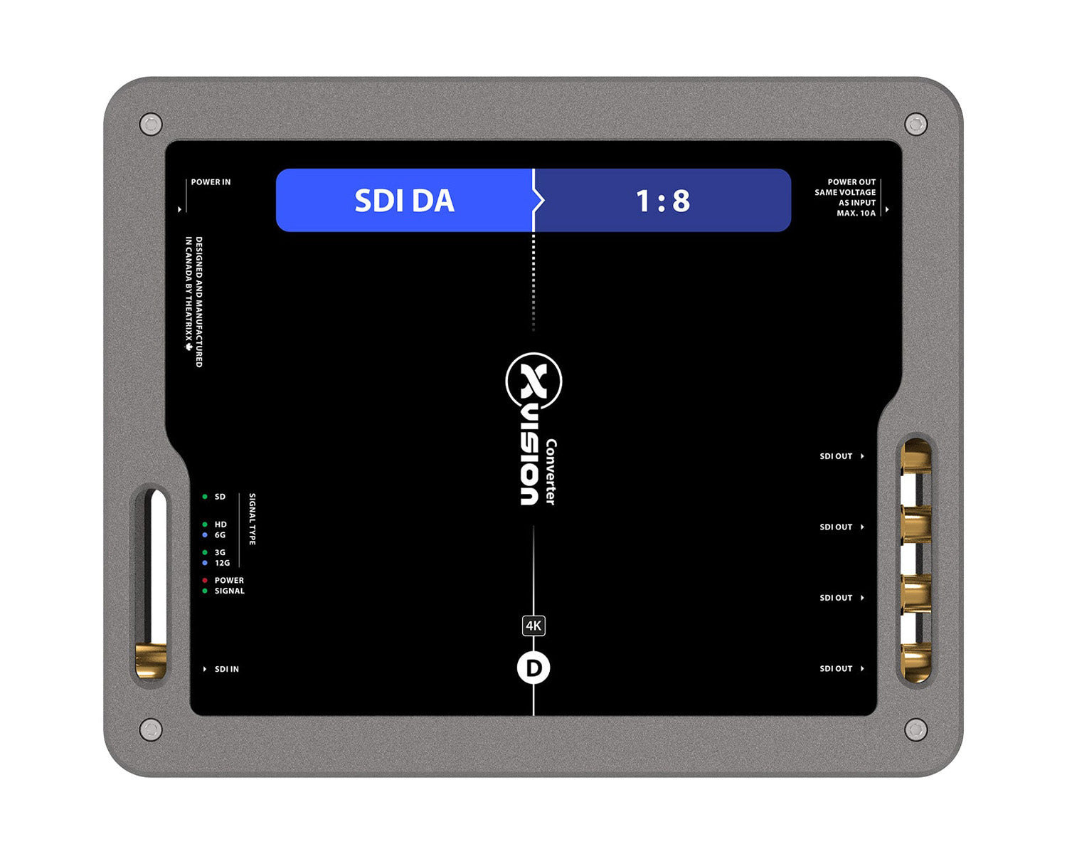 THEXVVSDA8 - Theatrixx xVision 4K 1:8 12G SDI Distribution Amplifier Splitter Image 2
