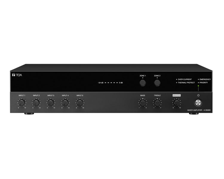 TOAA3512D - TOA A 3512D 120W Digital Mixer Amplifier 2 Zone or 5 Inputs Image 1
