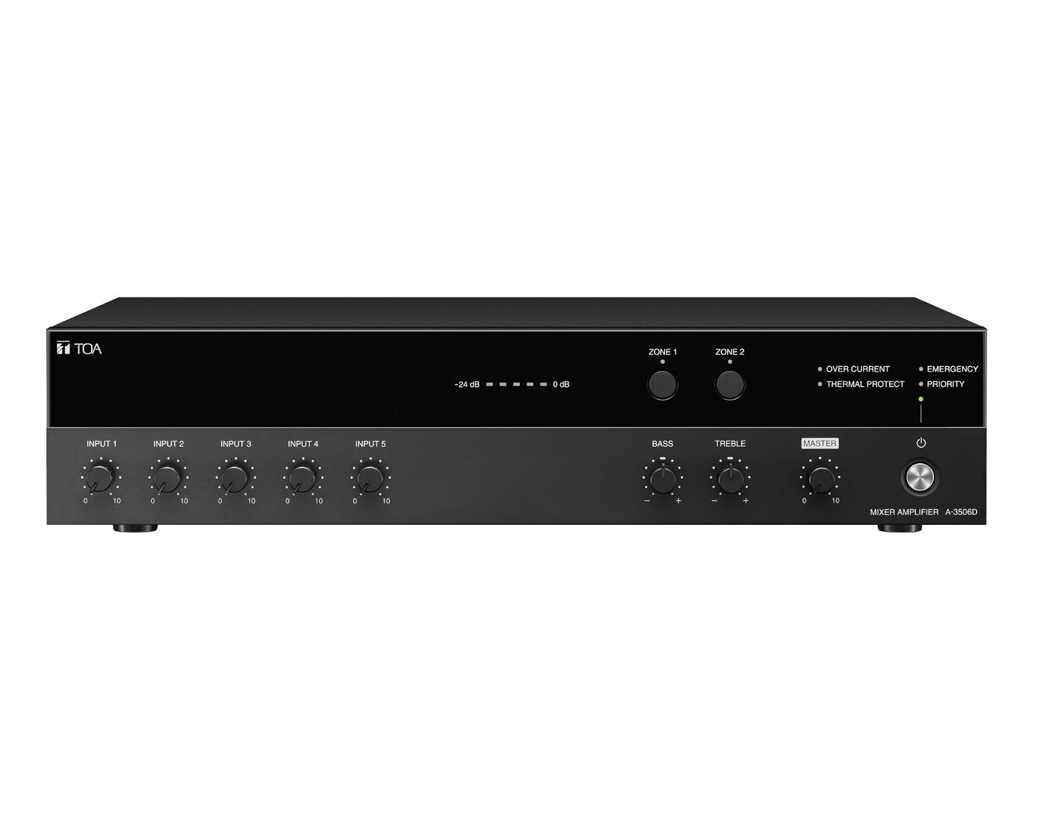 TOAA3524D - TOA A 3524D 240W Digital Mixer Amplifier 2 Zone or 5 Inputs Image 1