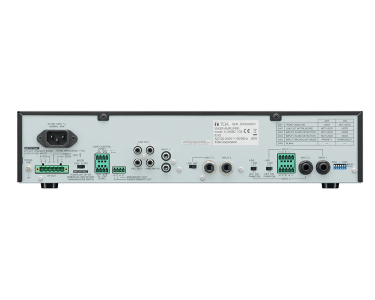 TOAA3524D - TOA A 3524D 240W Digital Mixer Amplifier 2 Zone or 5 Inputs Image 3