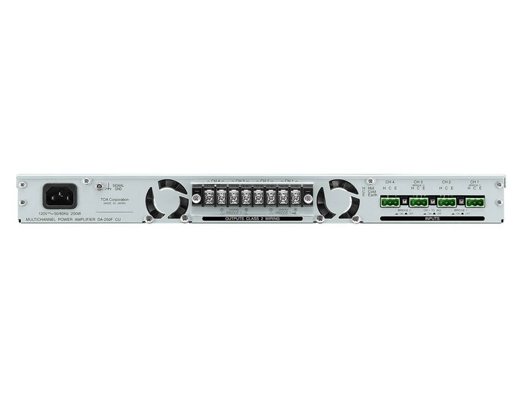 TOADA250DD - TOA DA250D 2 Channel Digital Amplifier 2x250W @ 4ohm 1U Image 2