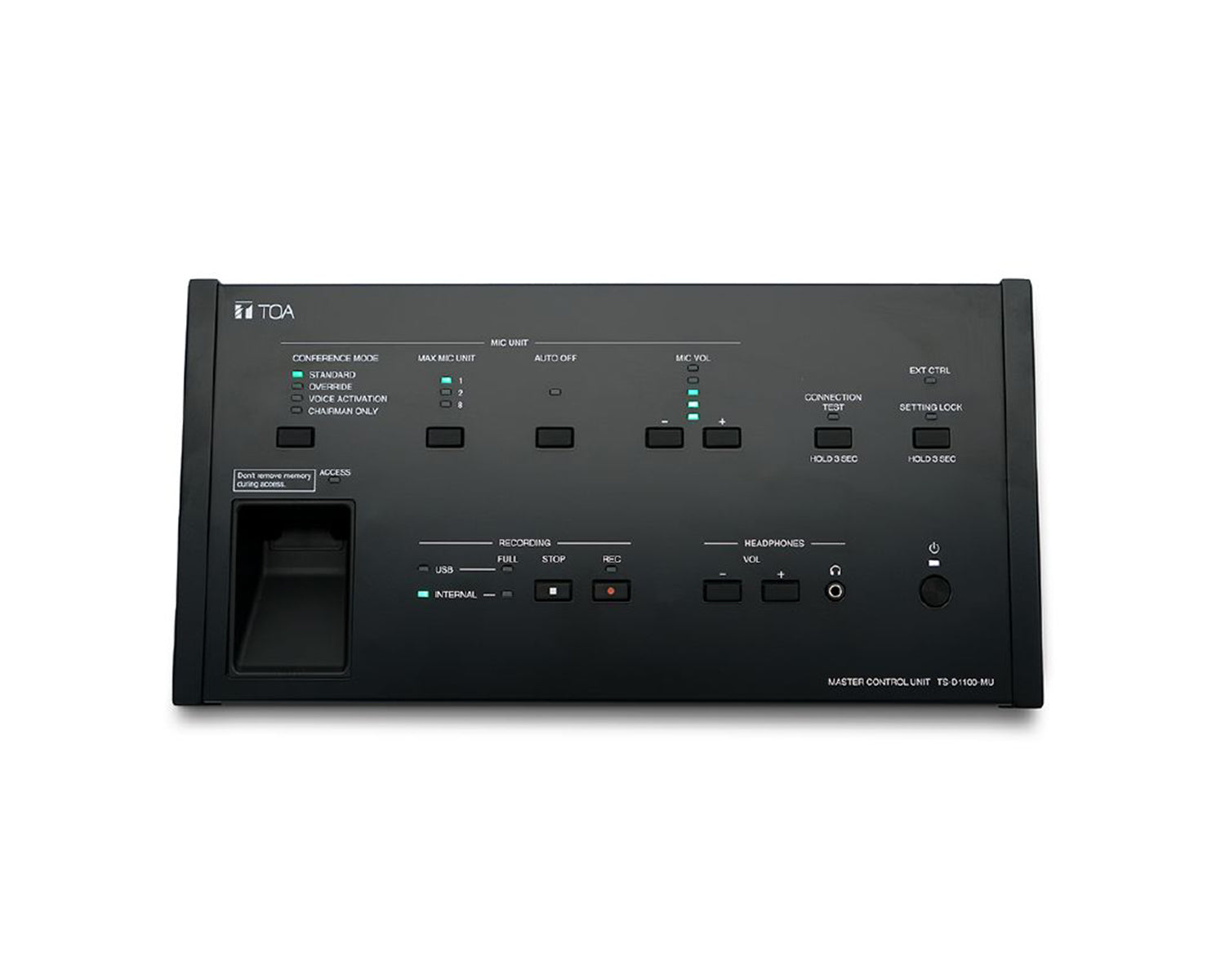 TOATSD1100MU - TOA TS D1100 MU Wired Conference System Master Control Unit Image 1