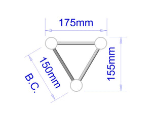 TRI1TR200 - Trilite by OPTI 100 Truss Length 0.2m 1TR200 Image 2