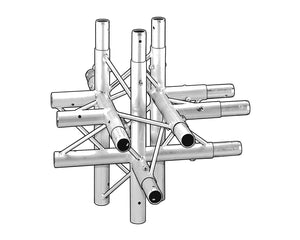 TRI2TJ690D - Trilite by OPTI 200 Truss Junct 6 Way 90degree Apex Down Image 1