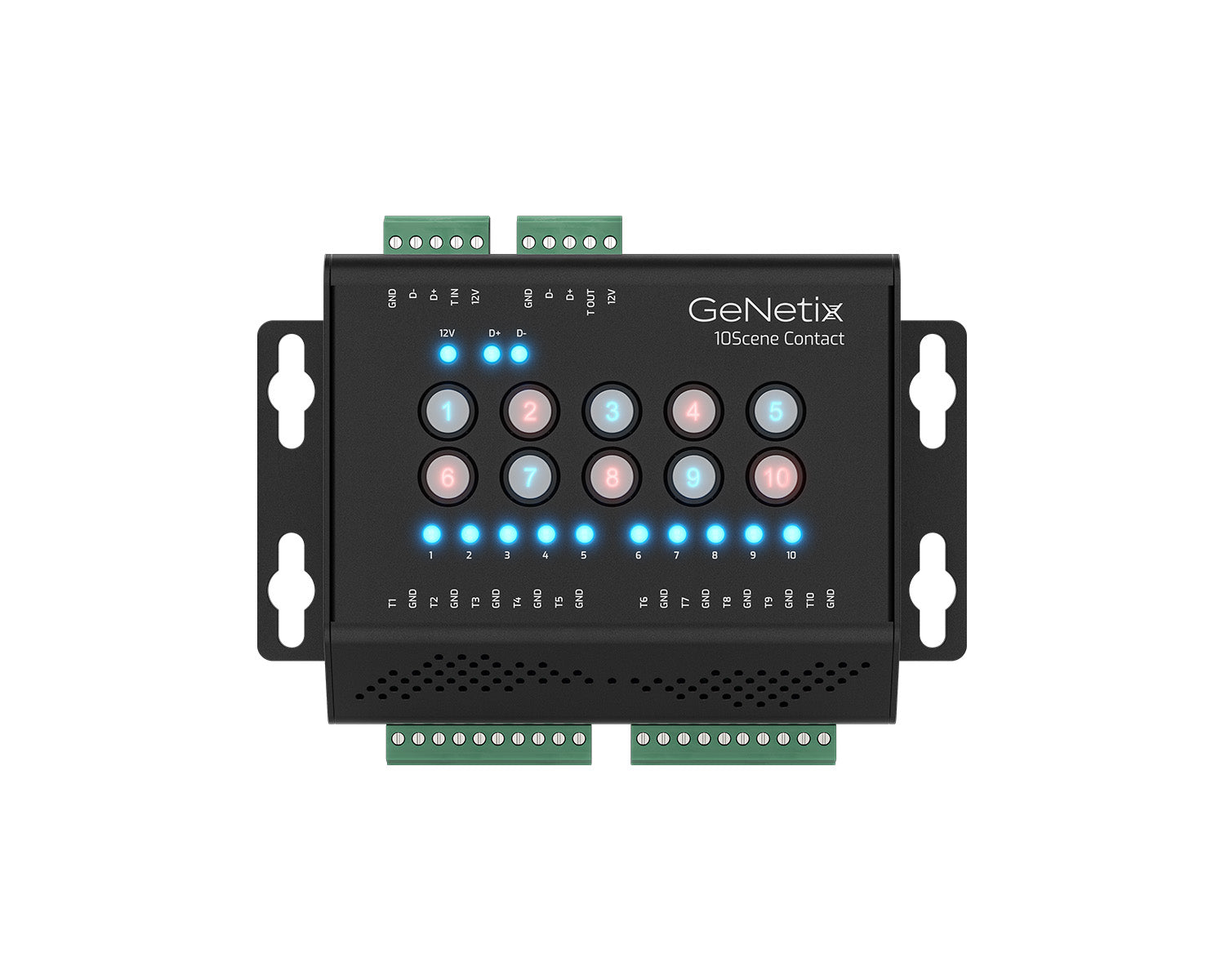 GeNetix 10Scene Contact 10xTrigger / 2x10Scene Ports DIN Mount