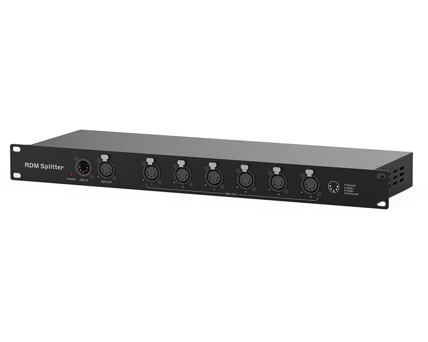 ZERRDM6 - Zero 88 RDM Splitter 6 Rackmount 5 Pin XLR Splitter 2 In or 2 Thru or 6 Out Image 1