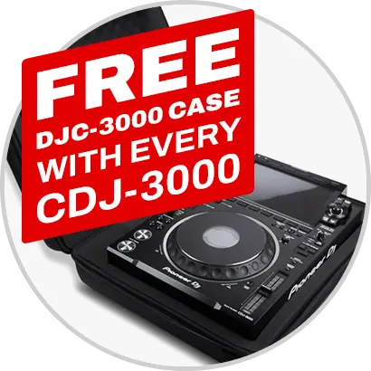 Get a FREE DJC-3000 Durashock Padded Carry Case worth £99 with every original CDJ-3000! Add both items to your web basket or mention it to our team when ordering on the phone or by email.
