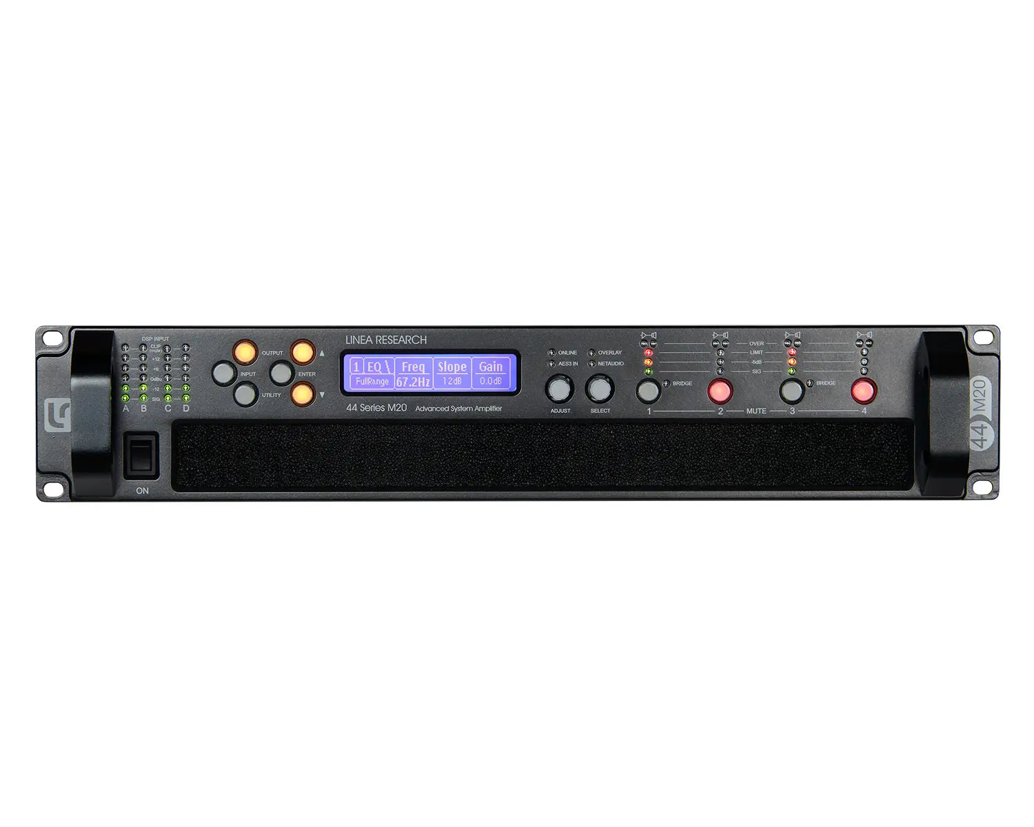 44 M6 4-Channel DSP Power Amplifier 4x1500W @ 4/100V 2U