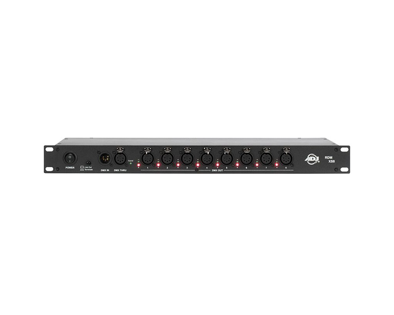 ADJ1321000087 - ADJ RDM XS8 8 Way DMX or RDM Rackmount Splitter 1U Image 1