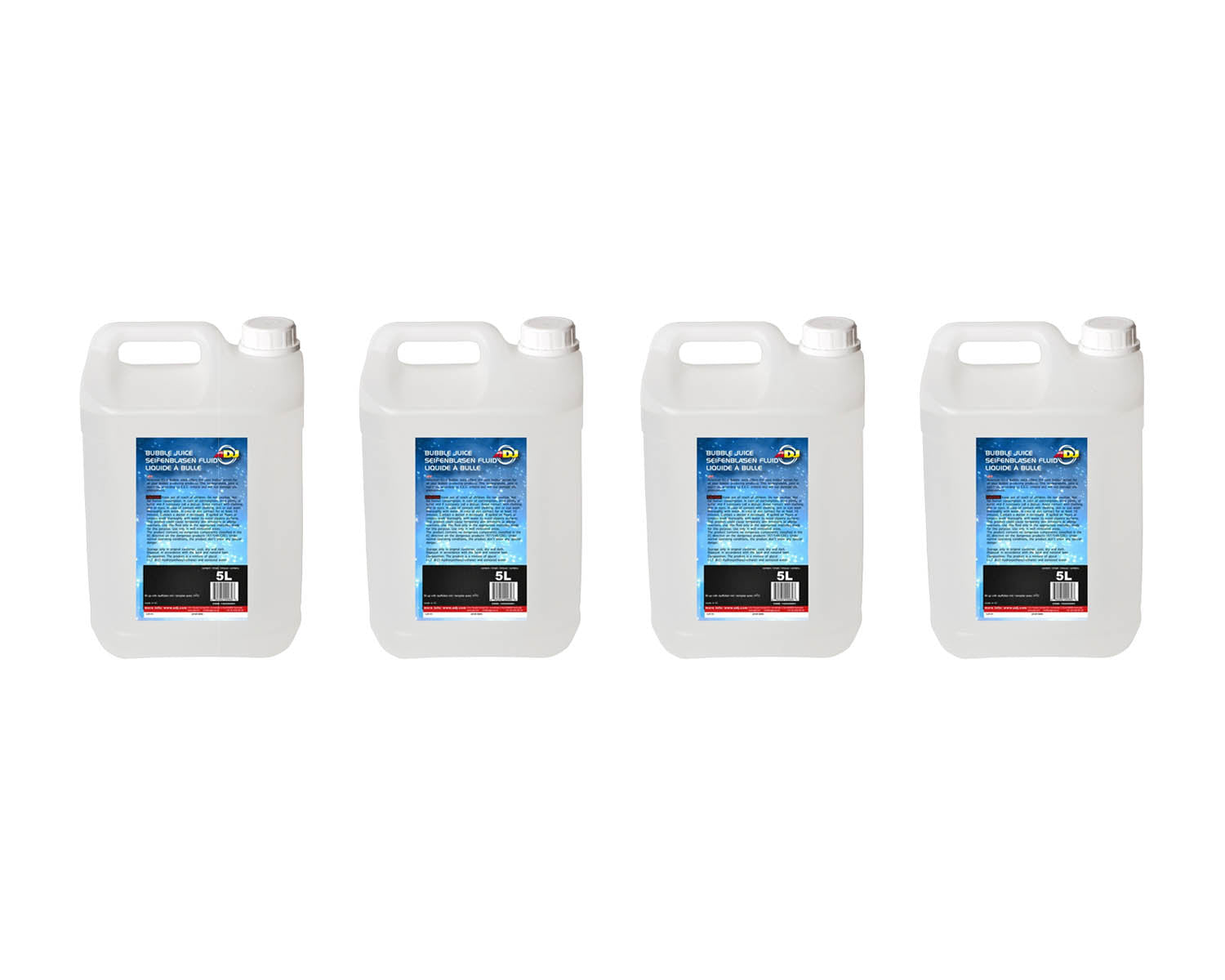 ADJBJ45 - ADJ Bubble Juice BOX OF 4 x 5L Ready Mixed Bubble Fluid Image 1