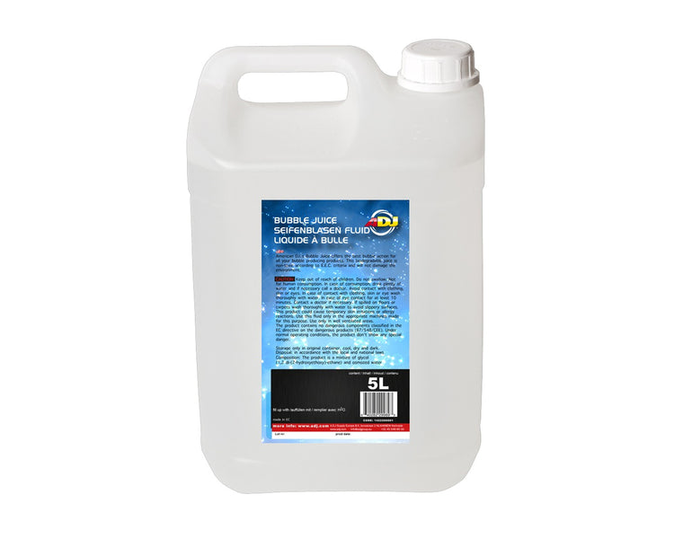 ADJBJ5 - ADJ Bubble Juice SINGLE 5L Bottle of Ready Mixed Bubble Fluid Image 1