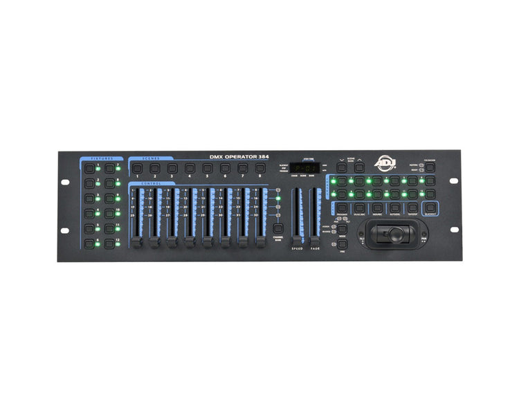 ADJDMXO384 - ADJ DMX Operator 384 DMX or MIDI Controller 384 DMX Channels 3U Image 1