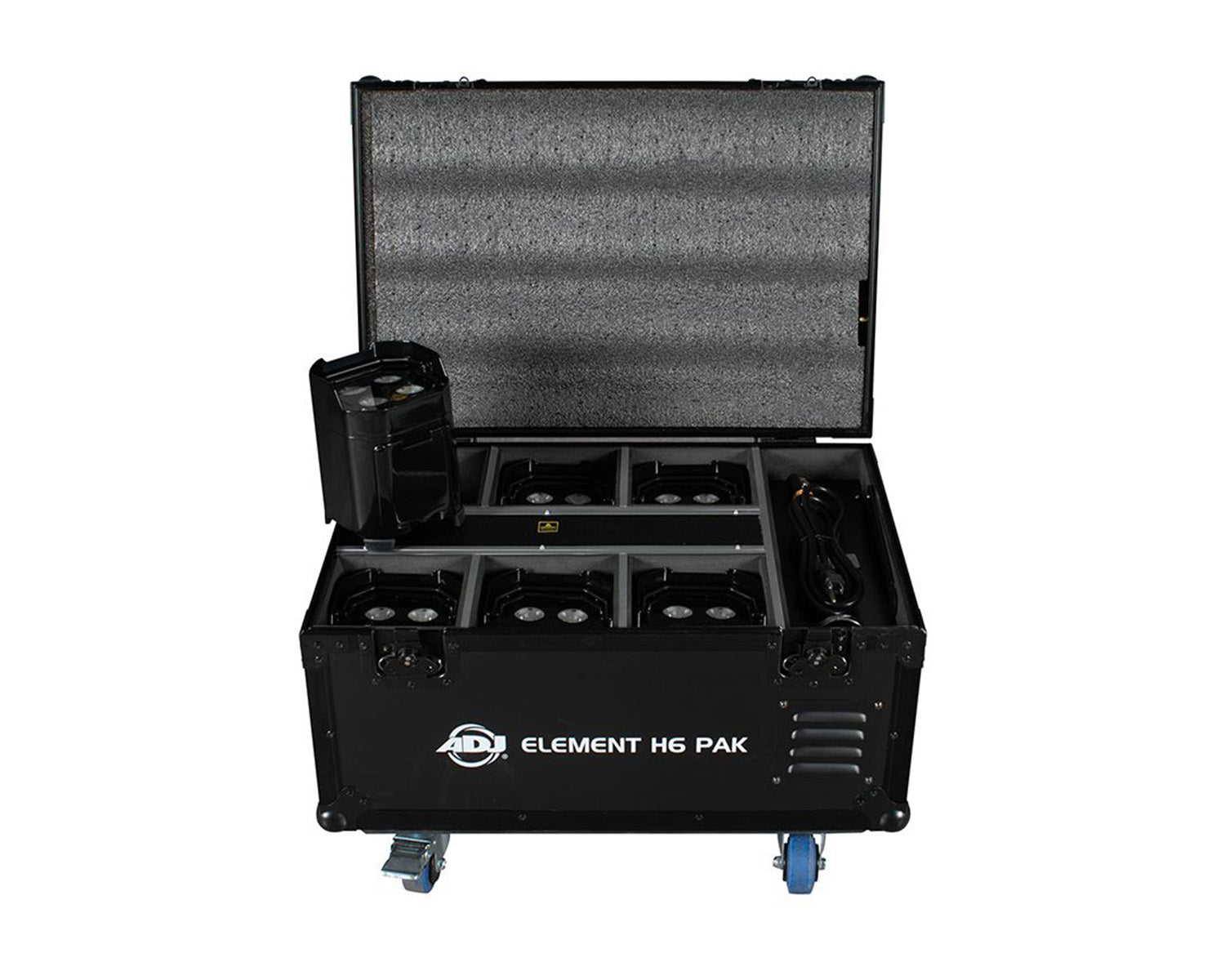 ADJELEH6PAK - ADJ Element H6 Pak LED Uplighter 6 in Charging Flightcase IP54 Black Image 2