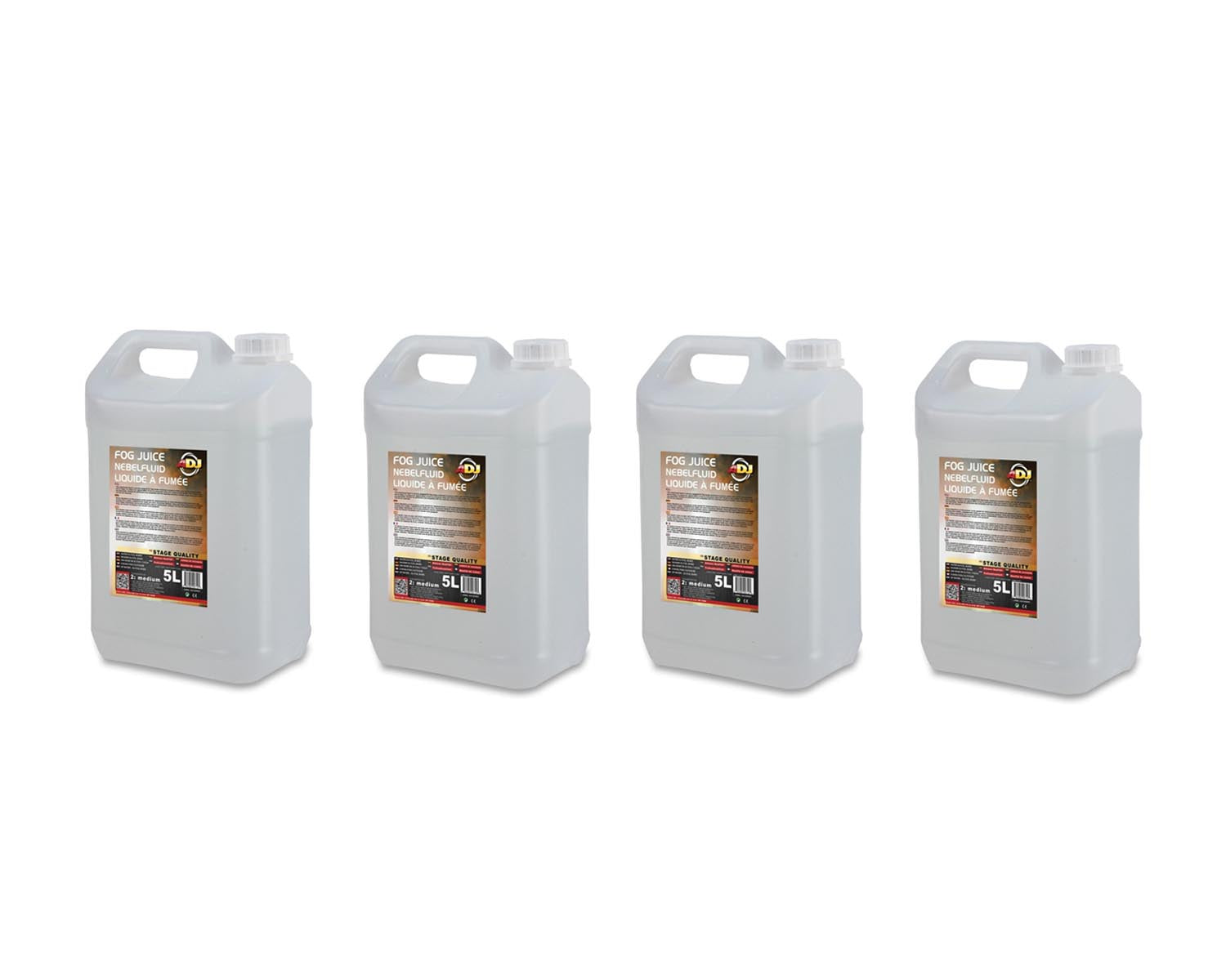 ADJFJ2M45 - ADJ Fog Juice 2 Medium BOX OF 4 x 5L Medium Dispersion Fog Fluid Image 1