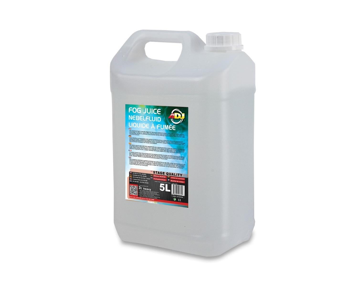 ADJFJ3H5 - ADJ Fog Juice 3 Heavy SINGLE 5L Bottle of Fluid for Lasting Fog Image 1