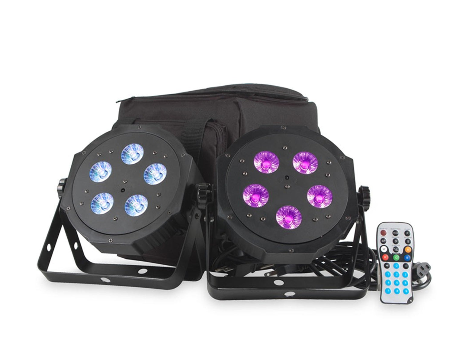 ADJVPARPAK - ADJ VPAR PAK with 2 x VPAR LED Pars and IR Wireless Remote and Bag Image 1