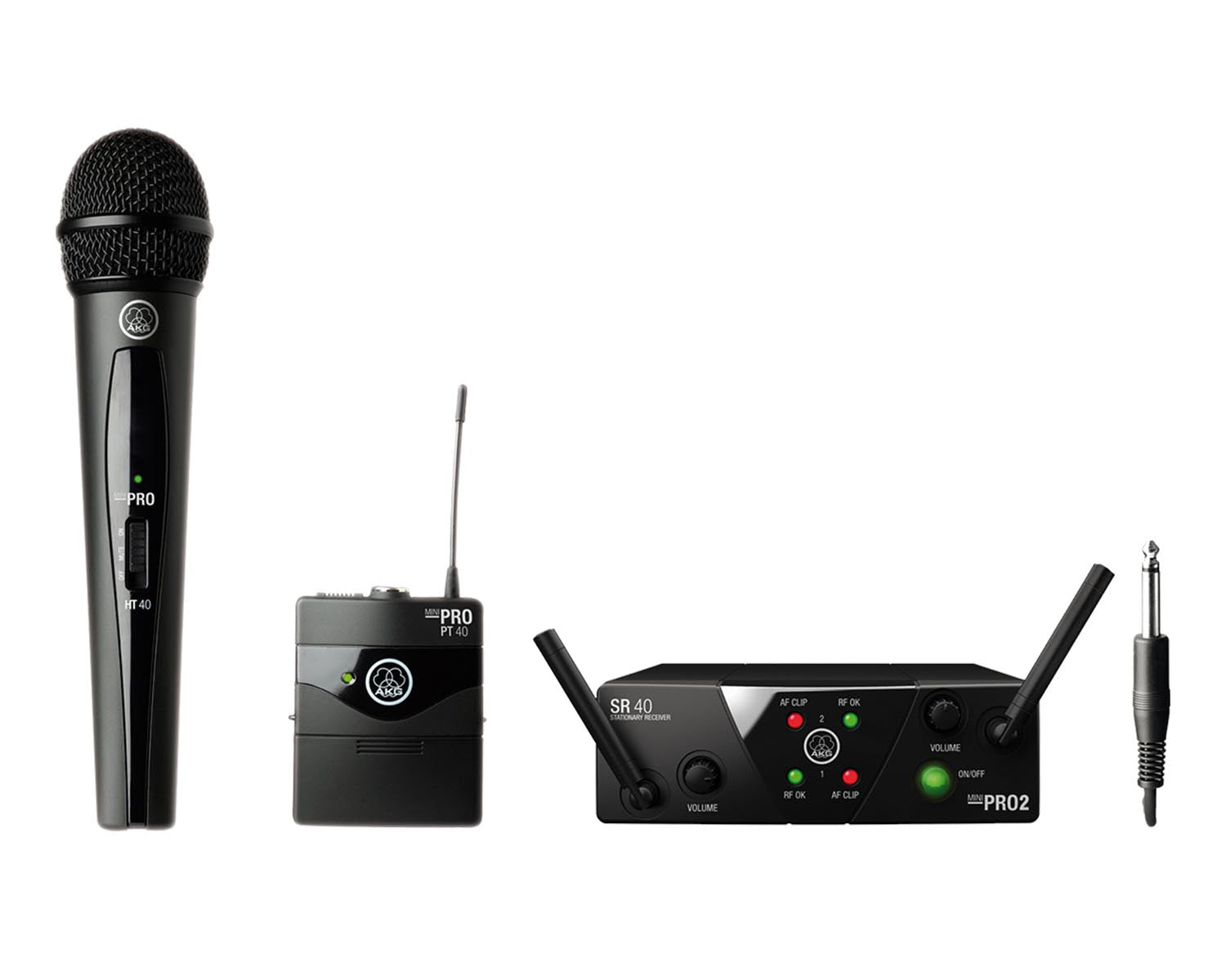 AKGWMS40I1 - AKG WMS40 Mini 2 Mix DUAL Instrument or Vocal Wireless ISM2 or 3 Freq Image 1