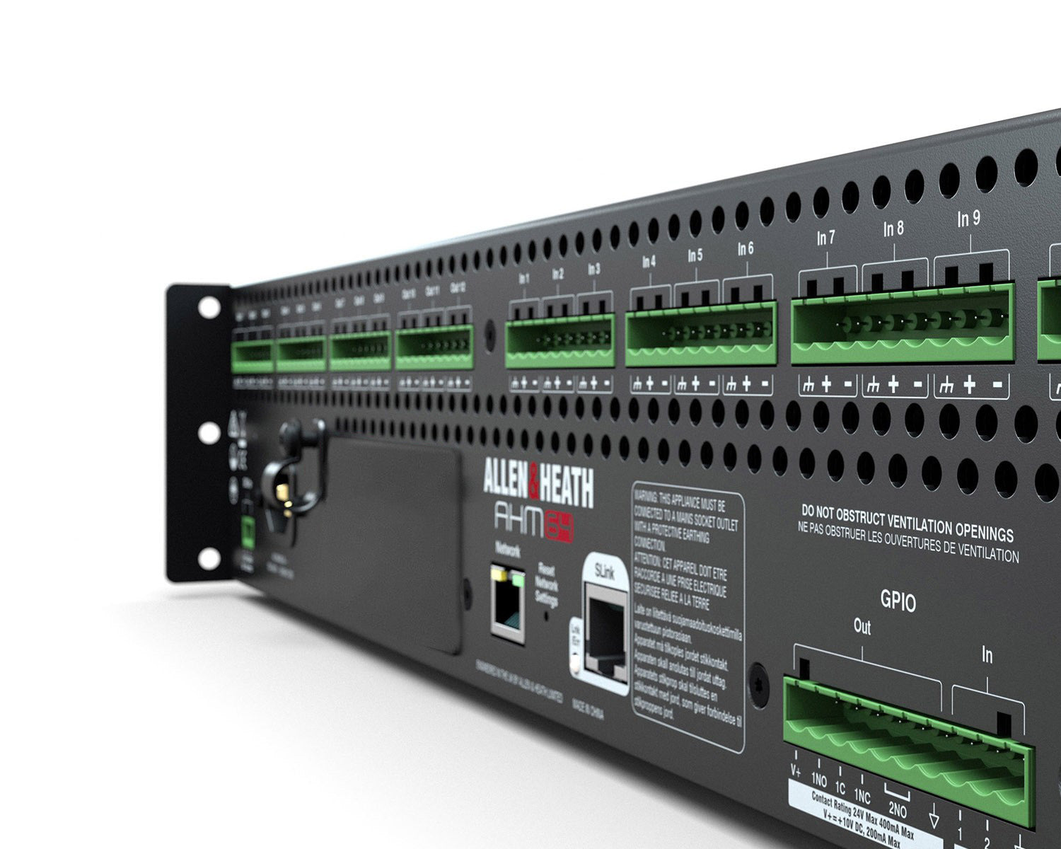 ALLAHM64 - Allen & Heath AHM 64 64x64 Digital Matrix Inc 12x12 Local Analogue I or O 2U Image 9