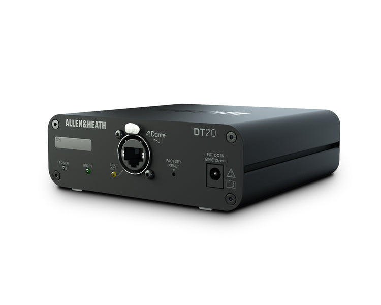 ALLDT20PSU - Allen & Heath DT20 Dante Input Interface 2 Combo XLR Jack In Including PSU Image 2