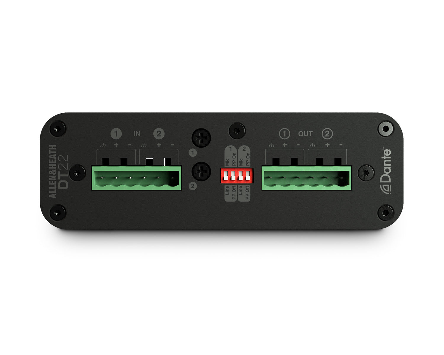 ALLDT22 - Allen & Heath DT22 Dante Input or Output Interface 2 In or 2 Out Pheonix Ex PSU Image 3
