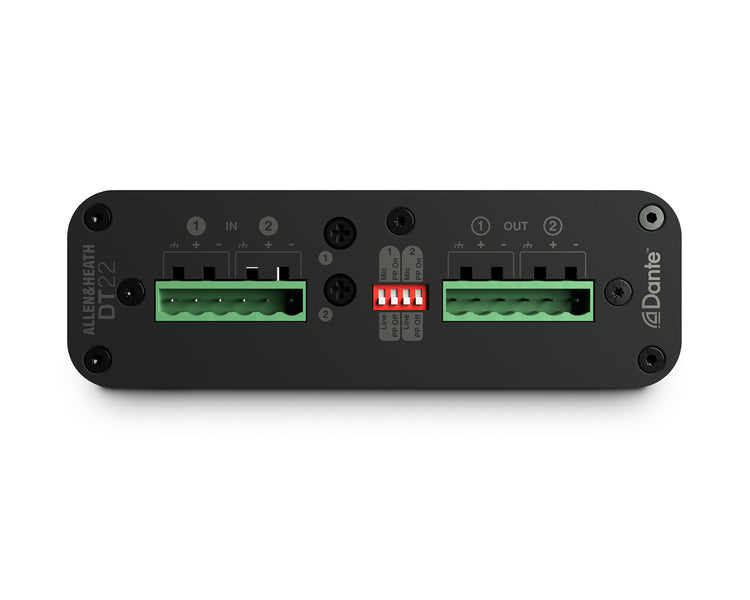 ALLDT22 - Allen & Heath DT22 Dante Input or Output Interface 2 In or 2 Out Pheonix Ex PSU Image 3