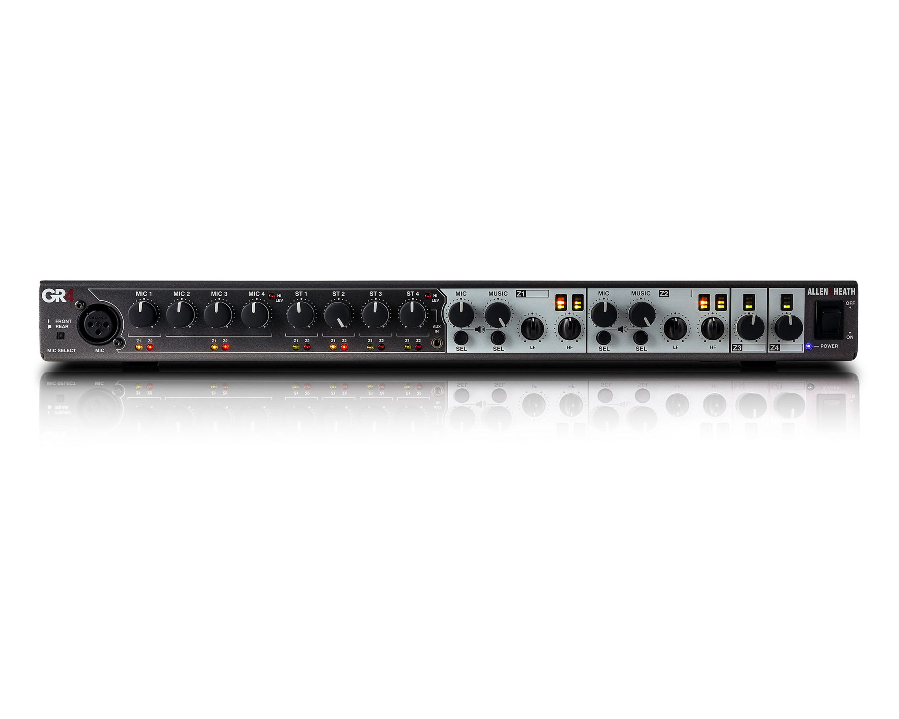 ALLGR4 - Allen & Heath GR4 Mixer with 4 Mic and 4 Stereo i or p and 2 Zone Outputs 1U Image 1