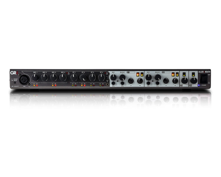 ALLGR4 - Allen & Heath GR4 Mixer with 4 Mic and 4 Stereo i or p and 2 Zone Outputs 1U Image 1