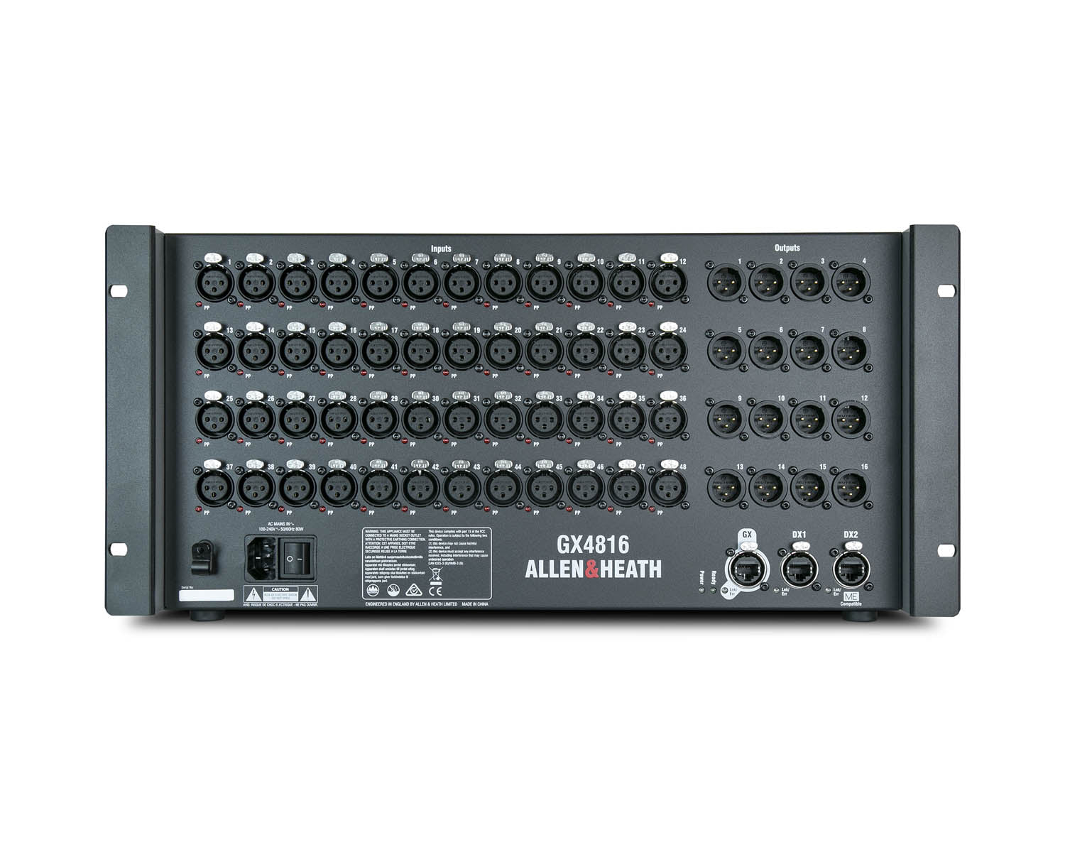 ALLGX4816 - Allen & Heath GX4816 I or O Expander 96kHz 48in or 16out for dLive and SQ Consoles 5U Image 1