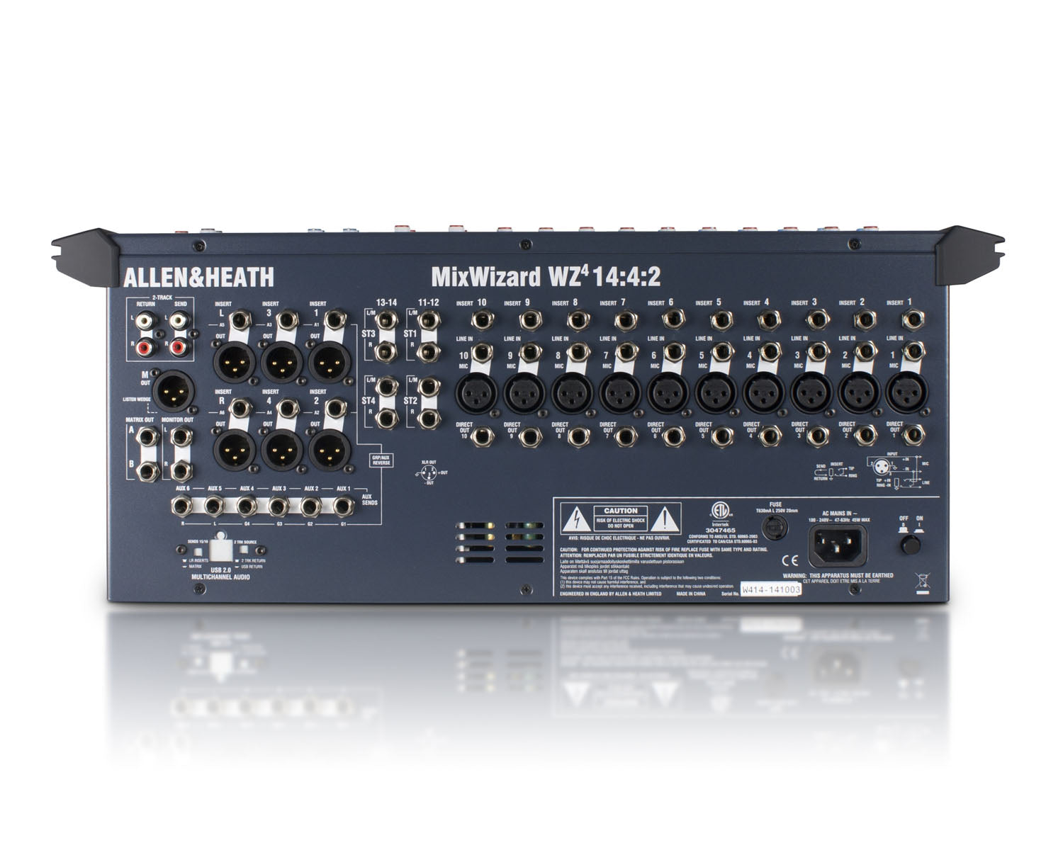 ALLWX414422 - Allen & Heath WZ414:4:2 Mix Wizard 4 14:4:2 All Purpose Rack Mount Mixer Image 3