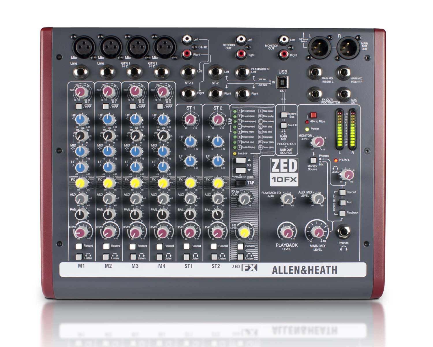 ALLZ10FX - Allen & Heath ZED10FX 4 Mic or Line 2 Stereo i or p USB FX Desk with X Gear SW Image 2