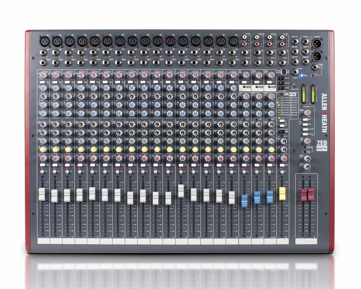 ALLZ22FX - Allen & Heath ZED22FX 22 Mic or Line 3 Stereo i or p USB FX Desk Sonar LE SW Image 2