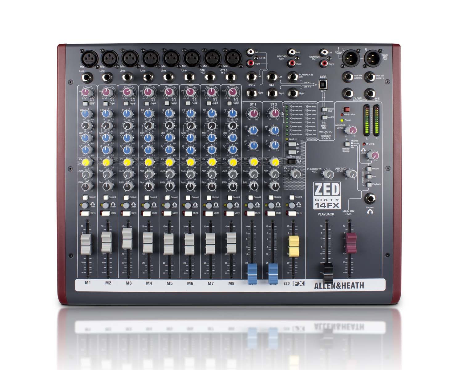 ALLZ6014FX - Allen & Heath ZED60 14FX 8 Mic or Line 2 Stereo i or p Console with 60mm Faders Image 2