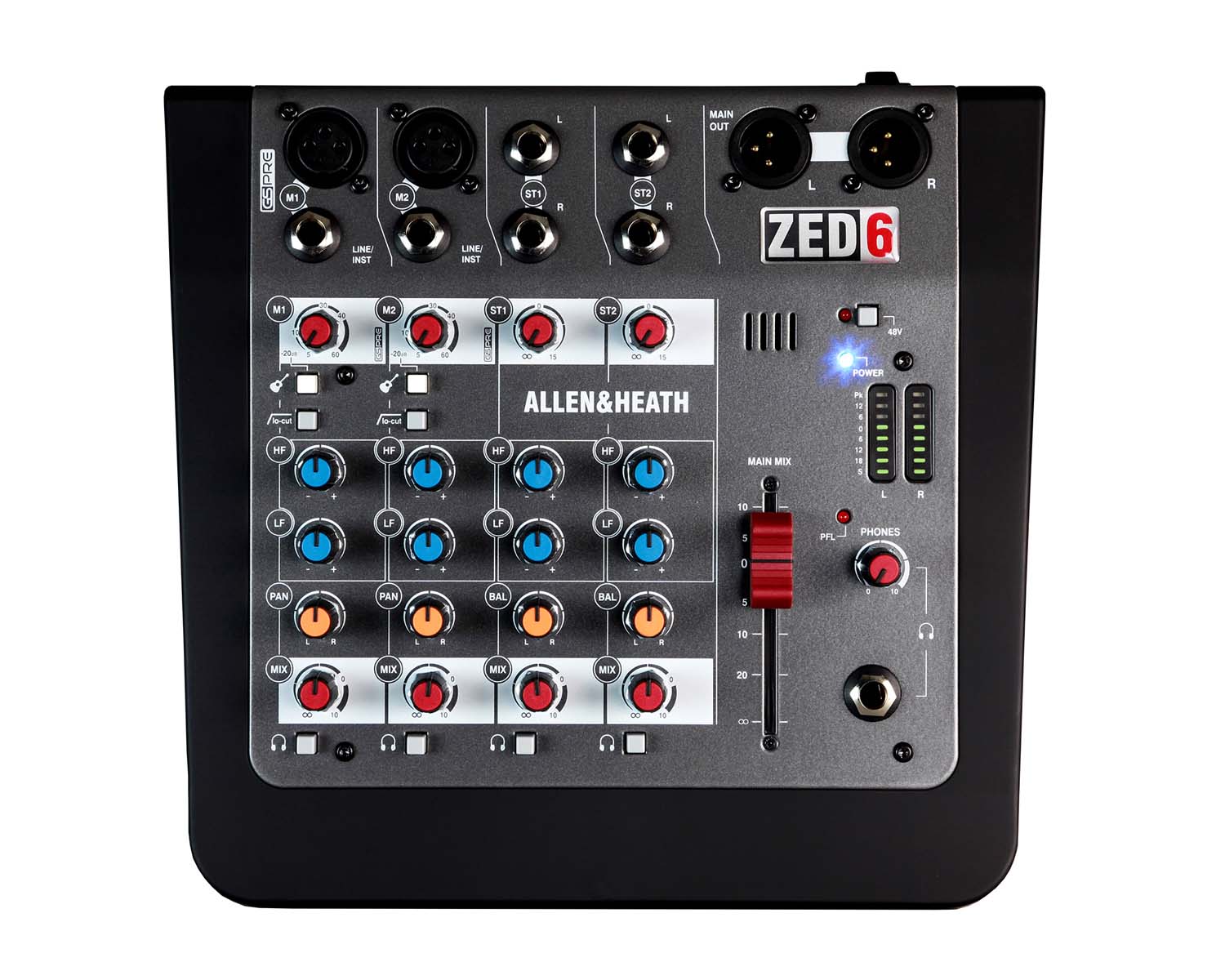 ALLZ6X - Allen & Heath ZED6 2 Mic or Line 2 Stereo i or p Console with 60mm Faders Image 2