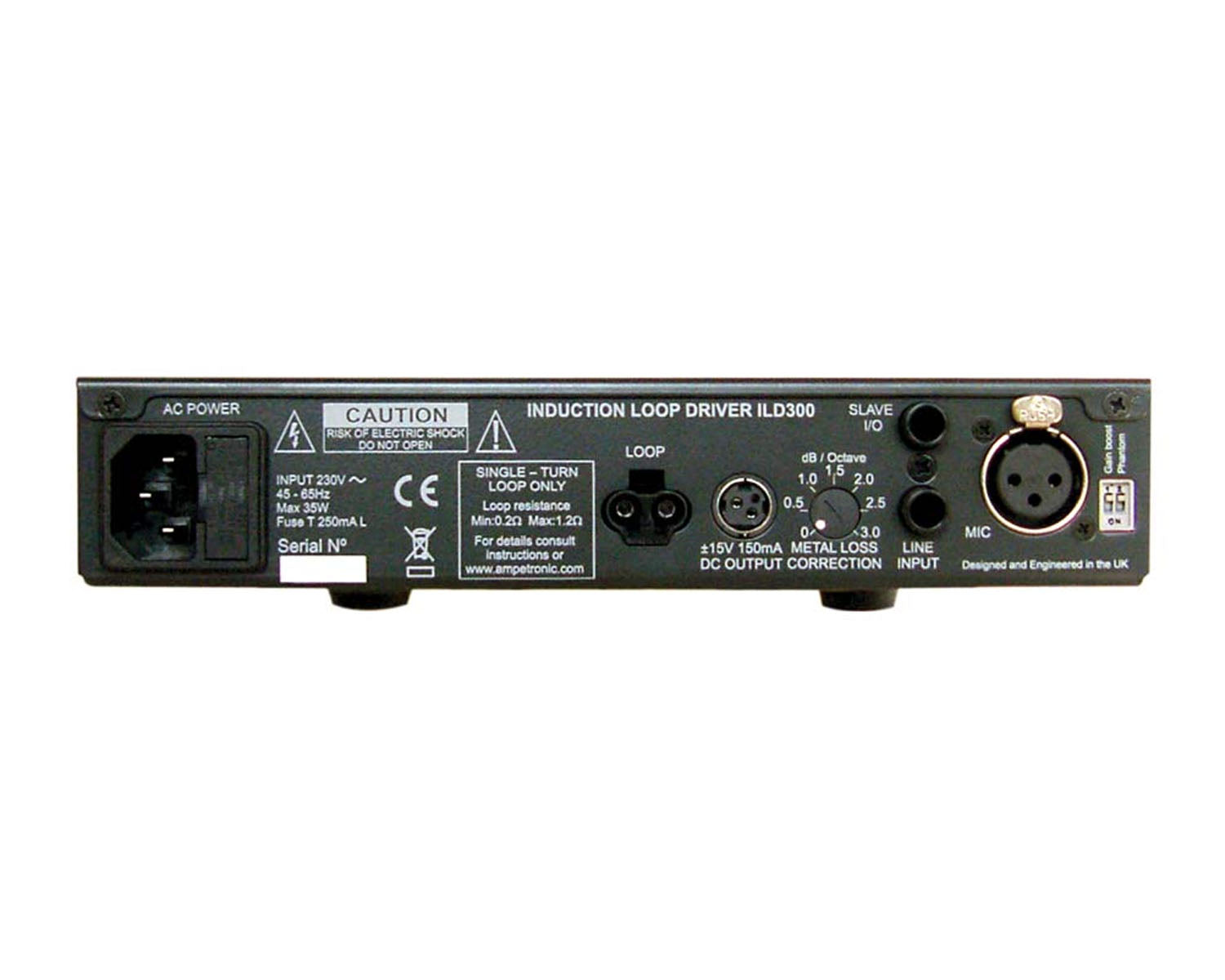 AMPILD300 - Ampetronic ILD300 Induction Loop Driver (400sqm Coverage) Half 1U Image 3