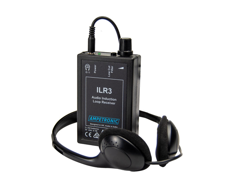 AMPILR3 - Ampetronic ILR3 Induction Loop Receiver with Headset for System Testing Image 1